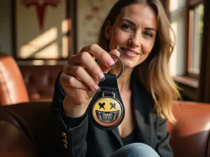 Leather Key Holder Glossy Edition Leather Look